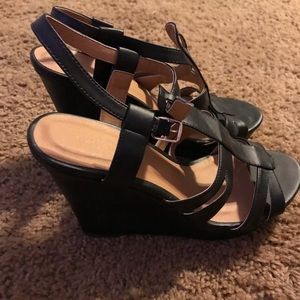 Black Charlotte Russe wedges